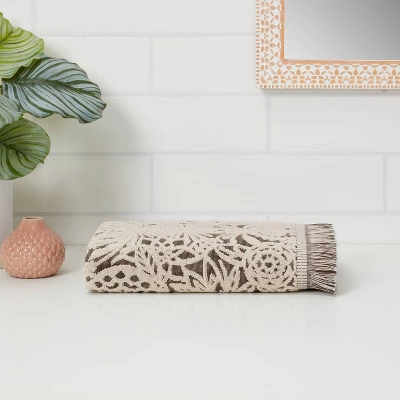 Allover Pattern Towels Black/White - Opalhouse 1 Allover Pattern Towels Black/White - Opalhouse