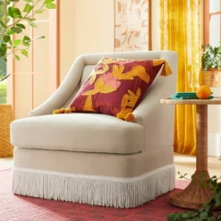 Opalhouse 7 Alberhill Velvet Accent Chair With Fringe - Opalhouse™ Designed With Jungalow™