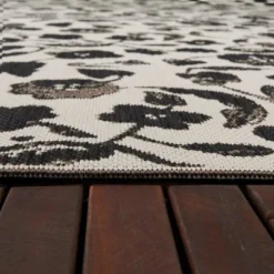 Floral Outdoor Rug Black - Opalhouse™ -Opalhouse GUEST 2794d941 44a7 42ac 82ac 0ab33b9558f1