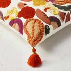 18"x18" Square Cotton Embroidered Harvest Accent Pillow White/Red/Mustard - Opalhouse™ Designed With Jungalow™ 5 18"x18" Square Cotton Embroidered Harvest Accent Pillow White/Red/Mustard - Opalhouse™ Designed With Jungalow™ -Opalhouse GUEST 2a242e61 0c06 4d42 a26e 193797b3c7b4