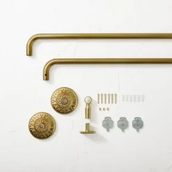 66"-120" Medallion Snap Grip French Curtain Rod Brass - Opalhouse™ Designed With Jungalow™ 5 66"-120" Medallion Snap Grip French Curtain Rod Brass - Opalhouse™ Designed With Jungalow™ -Opalhouse GUEST 34d78b5a 5da3 4bcd ae5c 12c693e0d007