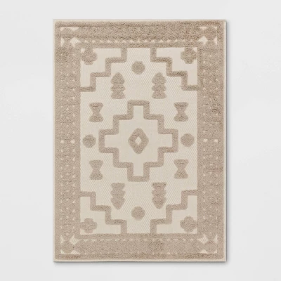 Outdoor Rug Tufted Geo Cream - Opalhouse™ 4 Outdoor Rug Tufted Geo Cream - Opalhouse™ - Image 4