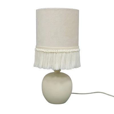 Small Table Lamp With Fringe Shade Off-White (Includes LED Light Bulb) - Opalhouse™ Designed With Jungalow™ 5 Small Table Lamp With Fringe Shade Off-White (Includes LED Light Bulb) - Opalhouse™ Designed With Jungalow™ - Image 5