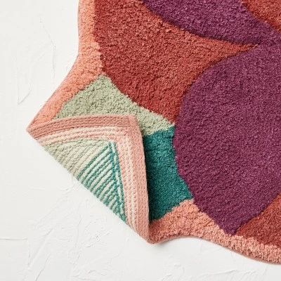 Seasons Go Around Flower Shaped Bath Rug Rose Red - Opalhouse™ Designed With Jungalow™ 2 Seasons Go Around Flower Shaped Bath Rug Rose Red - Opalhouse™ Designed With Jungalow™ - Image 2