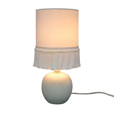 Small Table Lamp With Fringe Shade Off-White (Includes LED Light Bulb) - Opalhouse™ Designed With Jungalow™ 6 Small Table Lamp With Fringe Shade Off-White (Includes LED Light Bulb) - Opalhouse™ Designed With Jungalow™ - Image 6