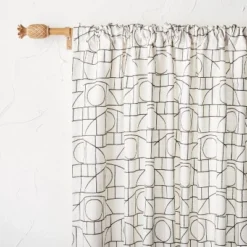 1pc Light Filtering Embroidery Bridges Window Curtain Panel White - Opalhouse™ Designed With Jungalow™