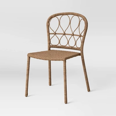 4pc Britanna Wicker Rattan Outdoor Patio Dining Chairs Arm Chairs Brown - Opalhouse™ 2 4pc Britanna Wicker Rattan Outdoor Patio Dining Chairs Arm Chairs Brown - Opalhouse™ - Image 2