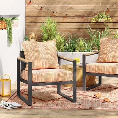 7'x10' Tapestry Rectangular Woven Outdoor Area Rug Red/Pink - Opalhouse™ 1 7'x10' Tapestry Rectangular Woven Outdoor Area Rug Red/Pink - Opalhouse™