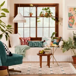 Opalhouse 39 Tapestry Ogee Medallion Rug Blush - Opalhouse™ Designed With Jungalow™